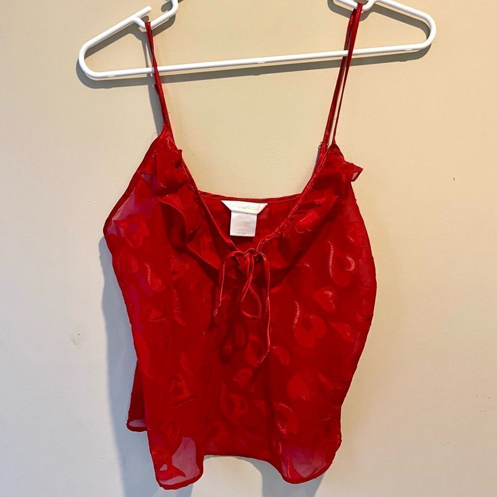 red mesh camisole 